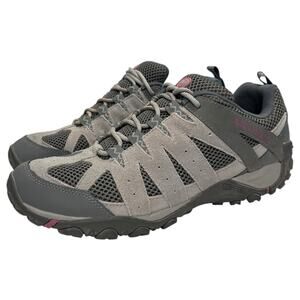 Merrell Hiking Shoes Womens 10 Gray Leather Alverstone 2 Outdoor Trail Sporty